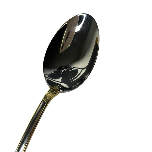 Royal Albert Old Country Roses Salad Serving Set Spoon and Fork Stainless Steel - Picture 4 of 11